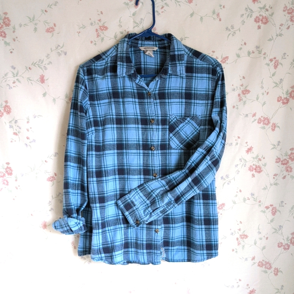 Plaid flannel shirt, 100% cotton